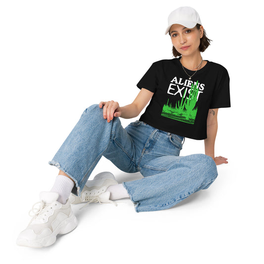 Aliens Exist Crop Top