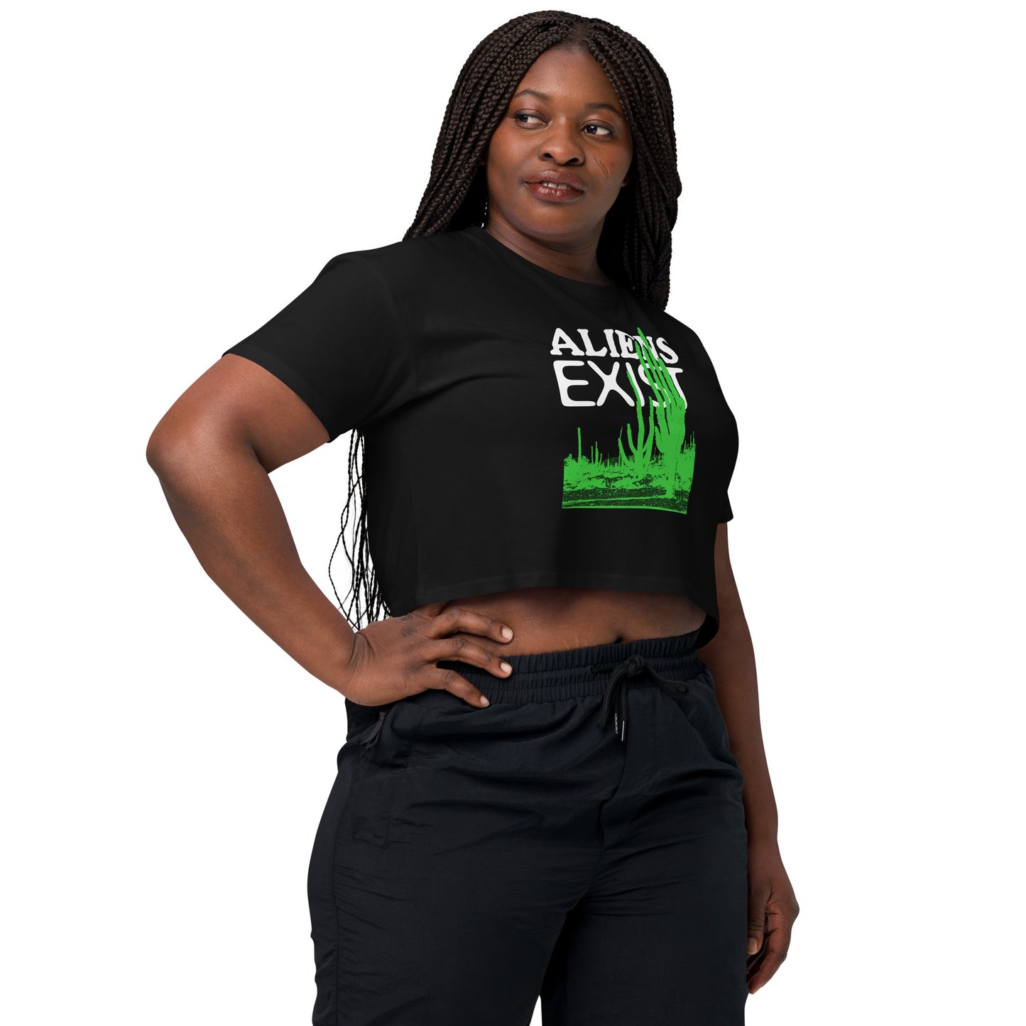 Aliens Exist Crop Top