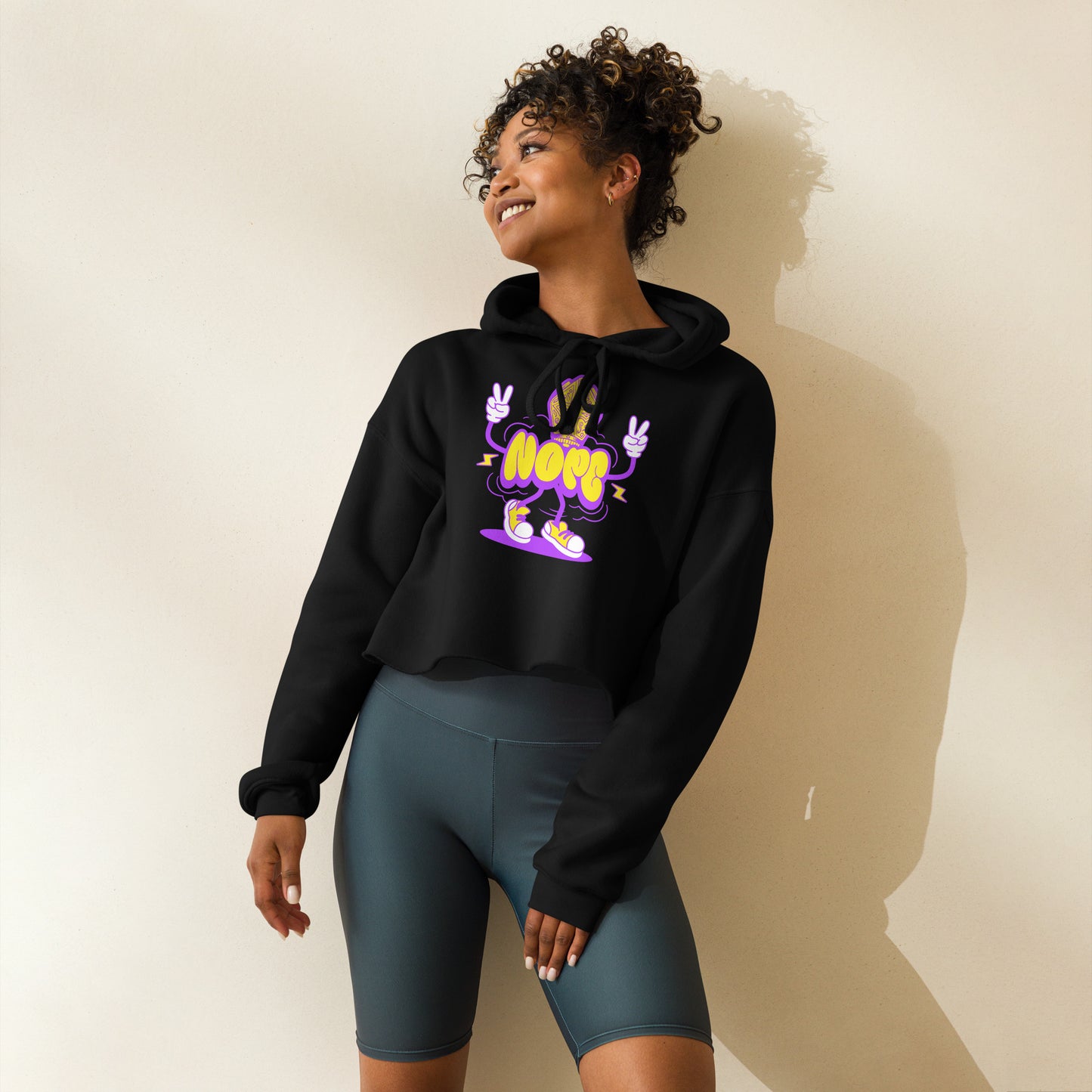 Nope Pope Crop Hoodie